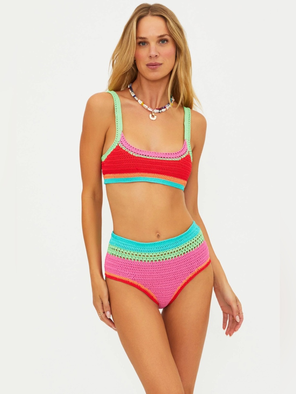 Beach riot crochet swim bikini set large